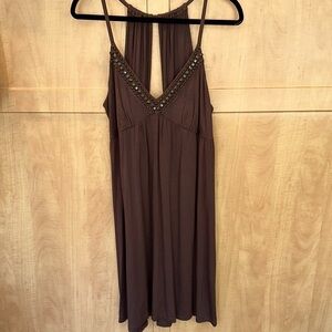 Y2K Vintage Halter Dress with Jewel Studs, by INC International Concepts